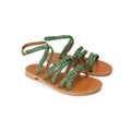 Sandales Plates Nali - Green Teju - Couleur Pourpre - Couleur Pourpre* - The Bradery