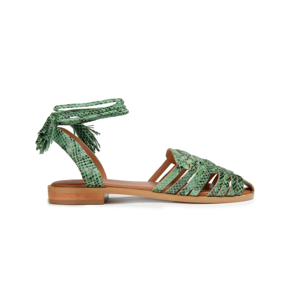 Sandales Plates Neila - Green Teju Sandales Couleur Pourpre