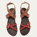 Sandales Cuir Laurette Chocolat Burgundy