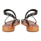Sandales Shan - Croco noir - Couleur Pourpre - Couleur Pourpre* - The Bradery