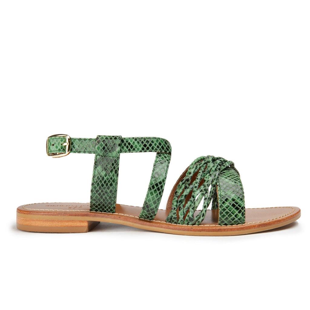 Sandales Surty - Python vert - Couleur Pourpre - Couleur Pourpre* - The Bradery