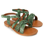 Sandales Surty - Python vert - Couleur Pourpre - Couleur Pourpre* - The Bradery
