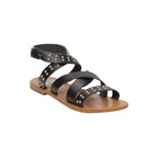 White Sun - Sandales Alcoy - Buff Black / Studs Silver - Black