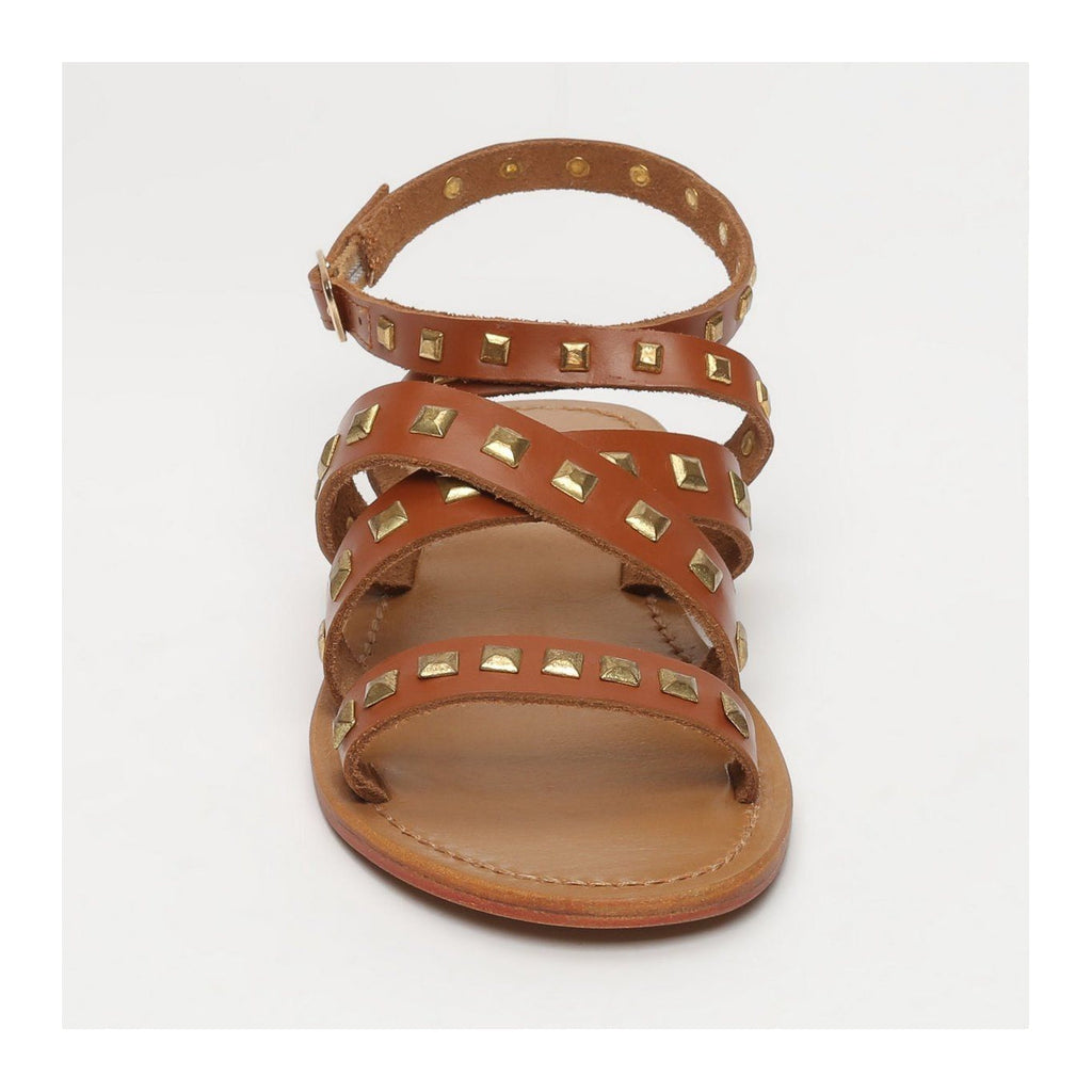 White Sun - Sandales Amari - Buff Camel / Square Studs Gold - Camel