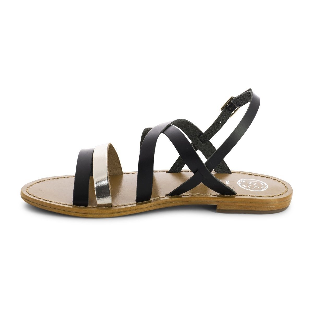 White Sun - Sandales Paraena - Buff Black / Buff Gold - Black+Gold