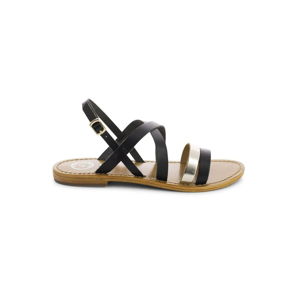 White Sun - Sandales Paraena - Buff Black / Buff Gold - Black+Gold