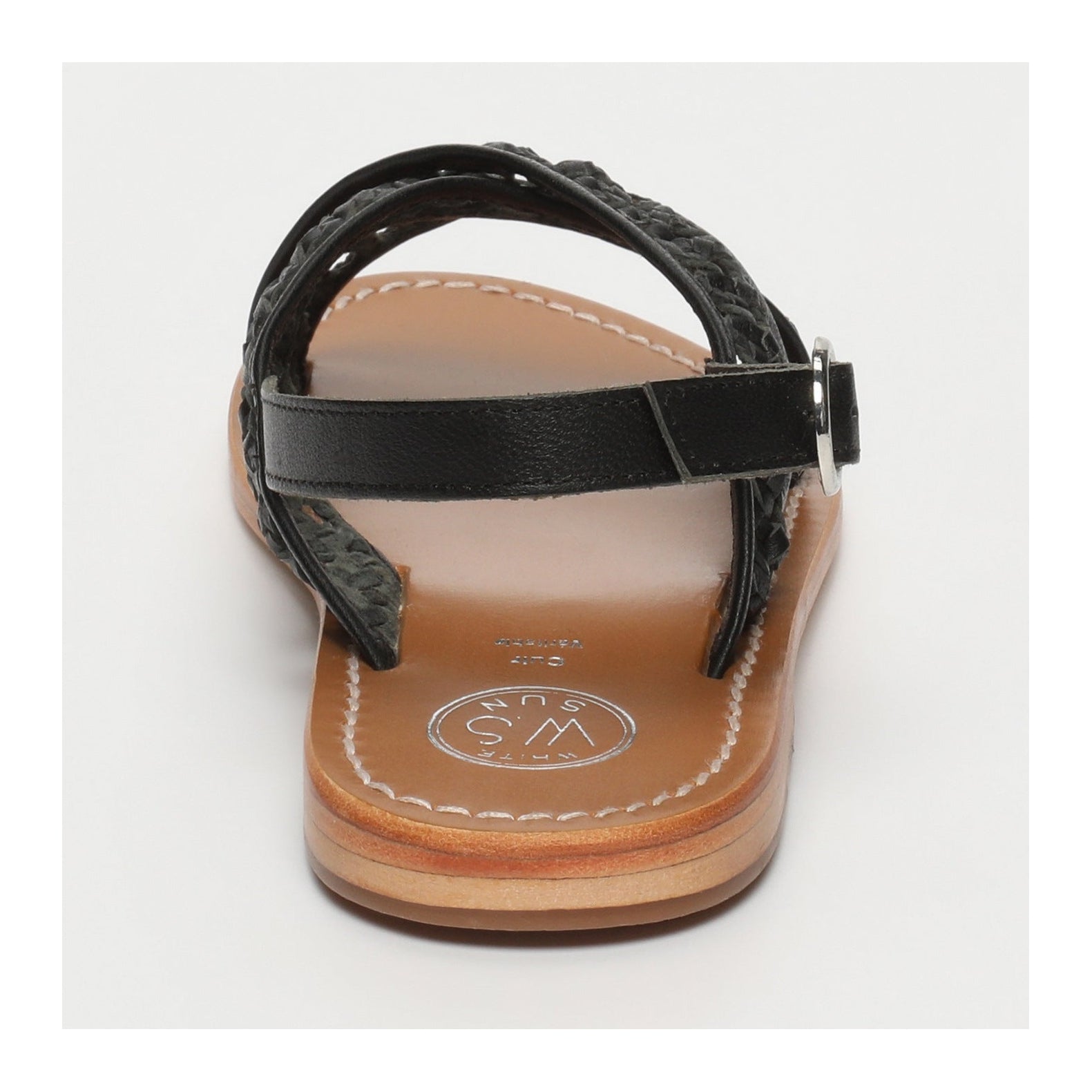 White Sun - Sandales Baishakh - Black Goat Leather - Black