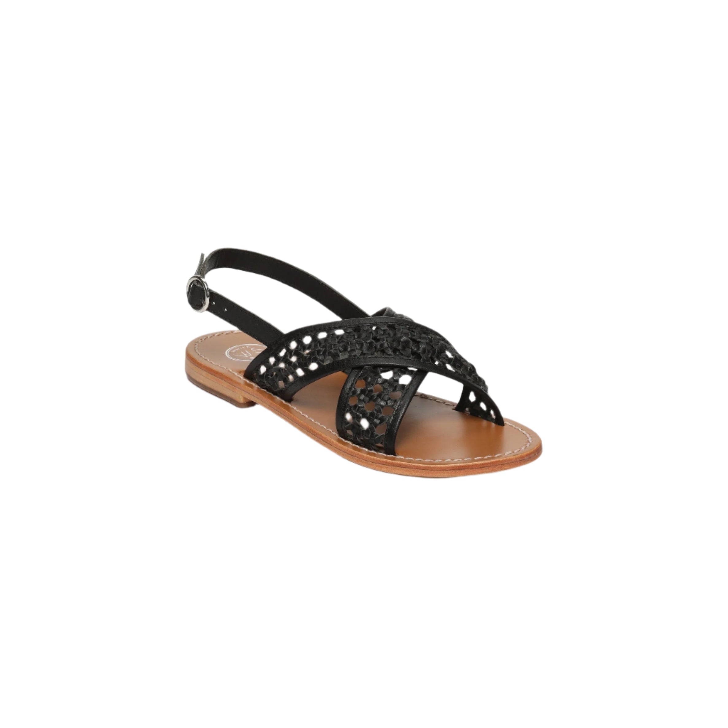 White Sun - Sandales Baishakh - Black Goat Leather - Black