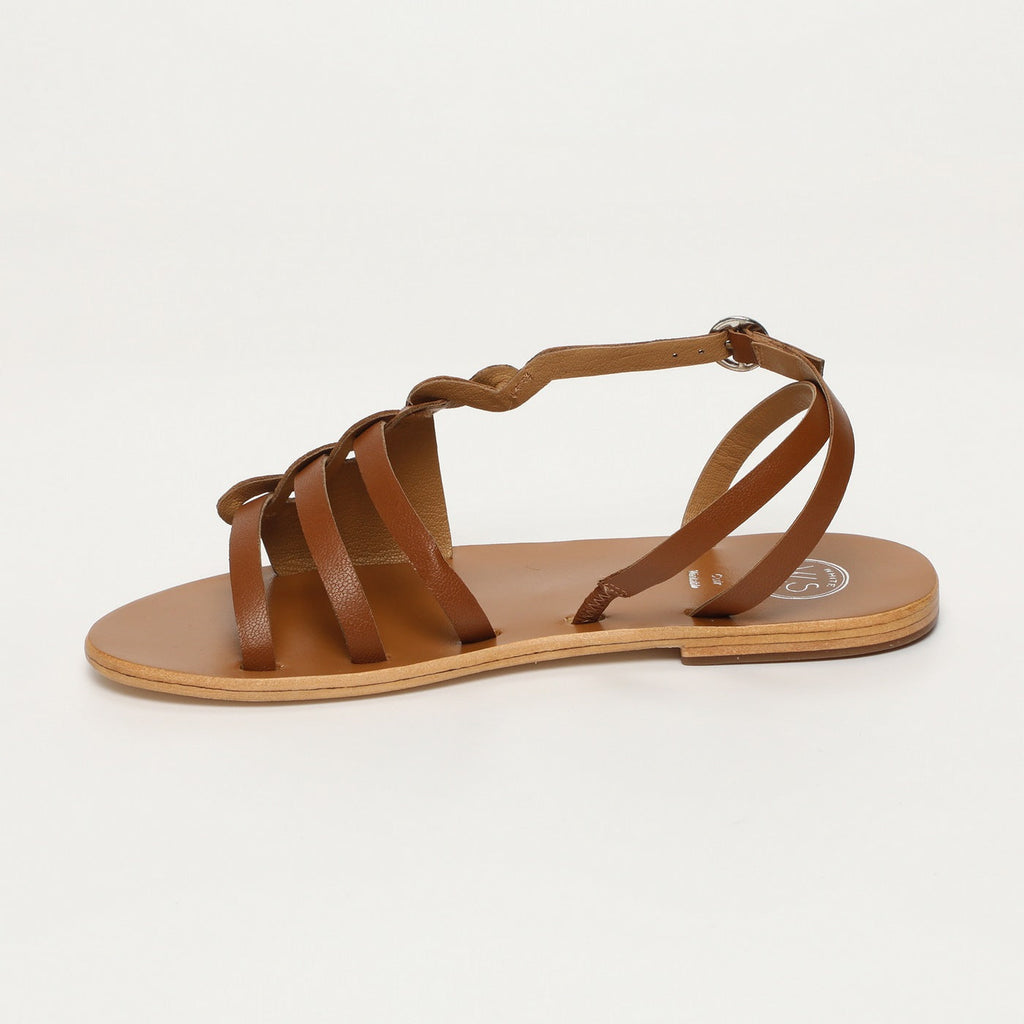 White Sun - Sandales Delaram - Marron Goat Leather - Marron