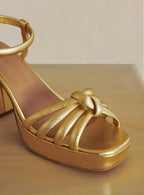 Sandales À Talons Cléopatre - Dore