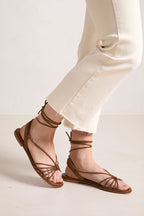 Sandales Plates Iris - Marron