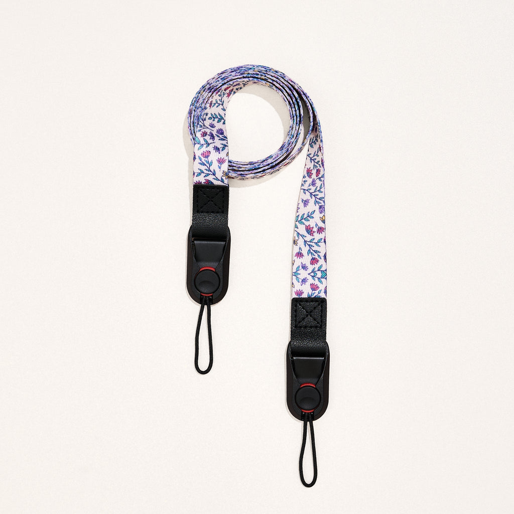 Sangle bandoulière 2 points "Pastel Flora" - TIME LENS - TLS04 - 