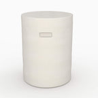 santorini table d appoint ronde en beton blanc cylindre