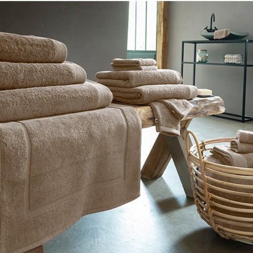 Serviette De Toilette - Taupe - Perle De Coton - The Bradery