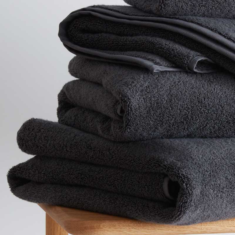 Drap de bain anthracite coton bio portugal 600 grammes
