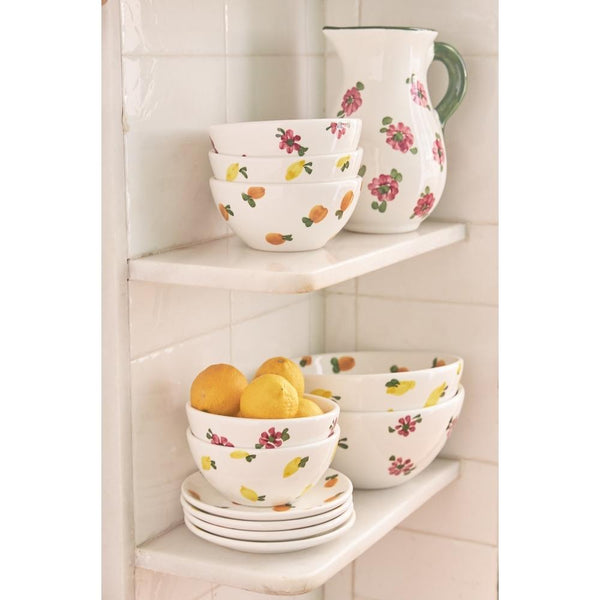 Set De 2 Bols En Céramique - Citrons Et Oranges - Really Nice Things - The Bradery