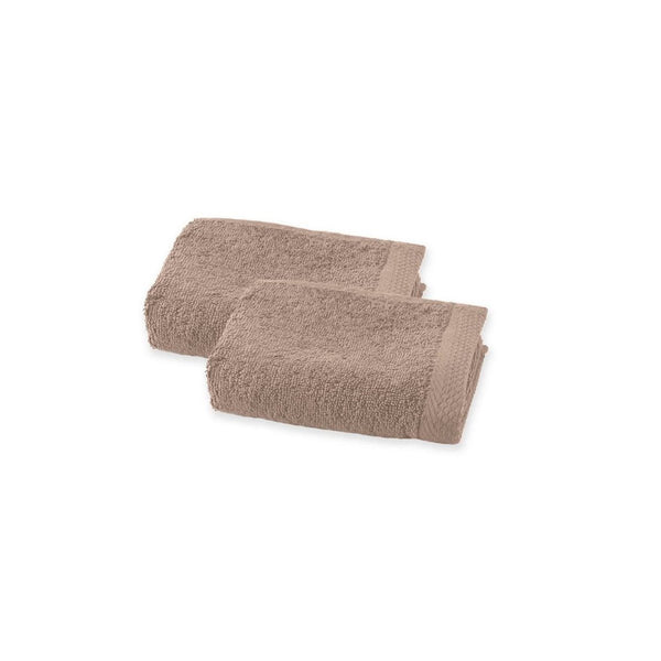 Set De 2 Serviettes Invite - Taupe - Perle De Coton - The Bradery