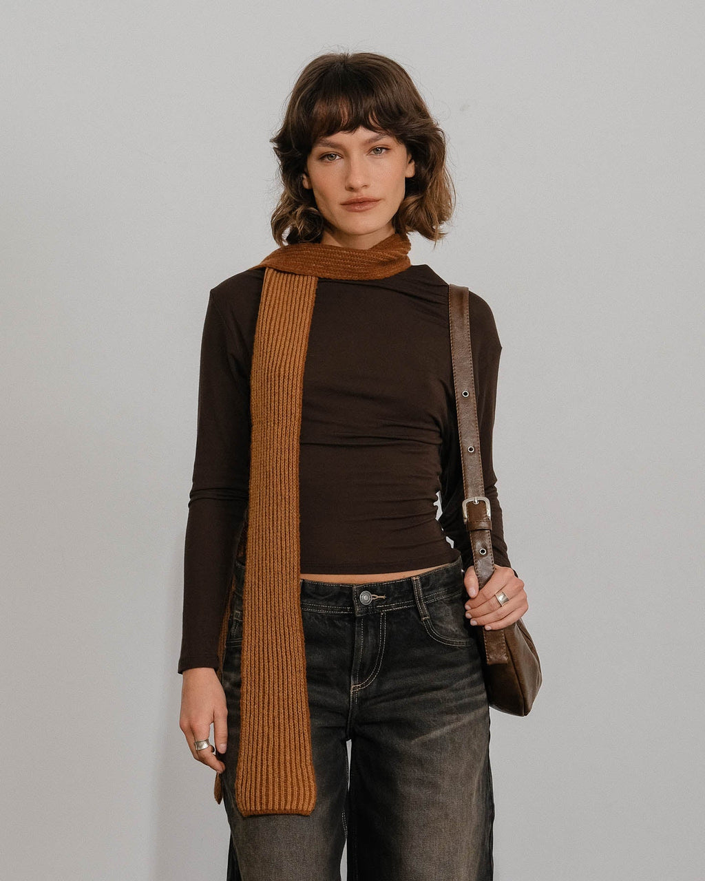 Écharpe Amaia Skinny - Marron