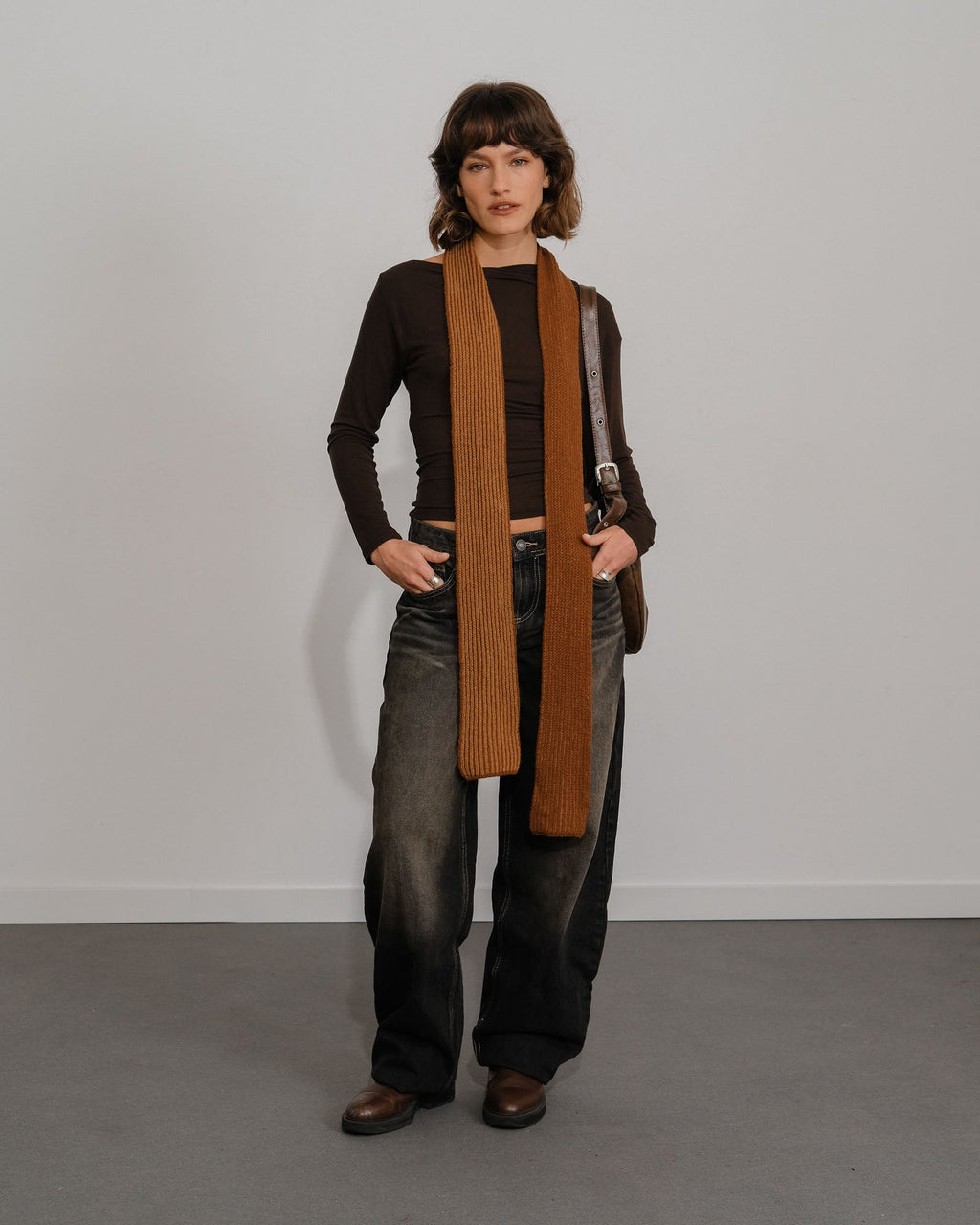 Écharpe Amaia Skinny - Marron