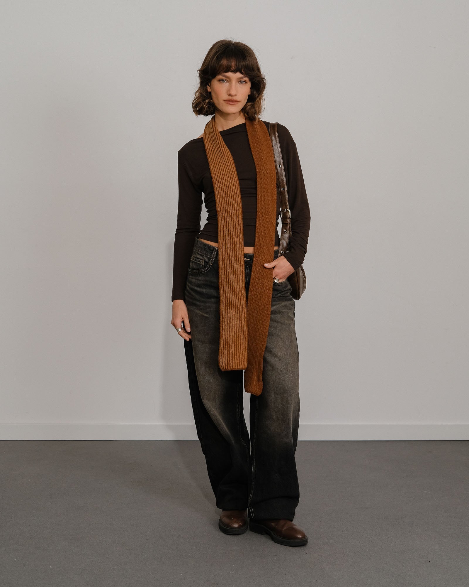 Écharpe Amaia Skinny - Marron