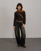 Écharpe Amaia Skinny - Marron