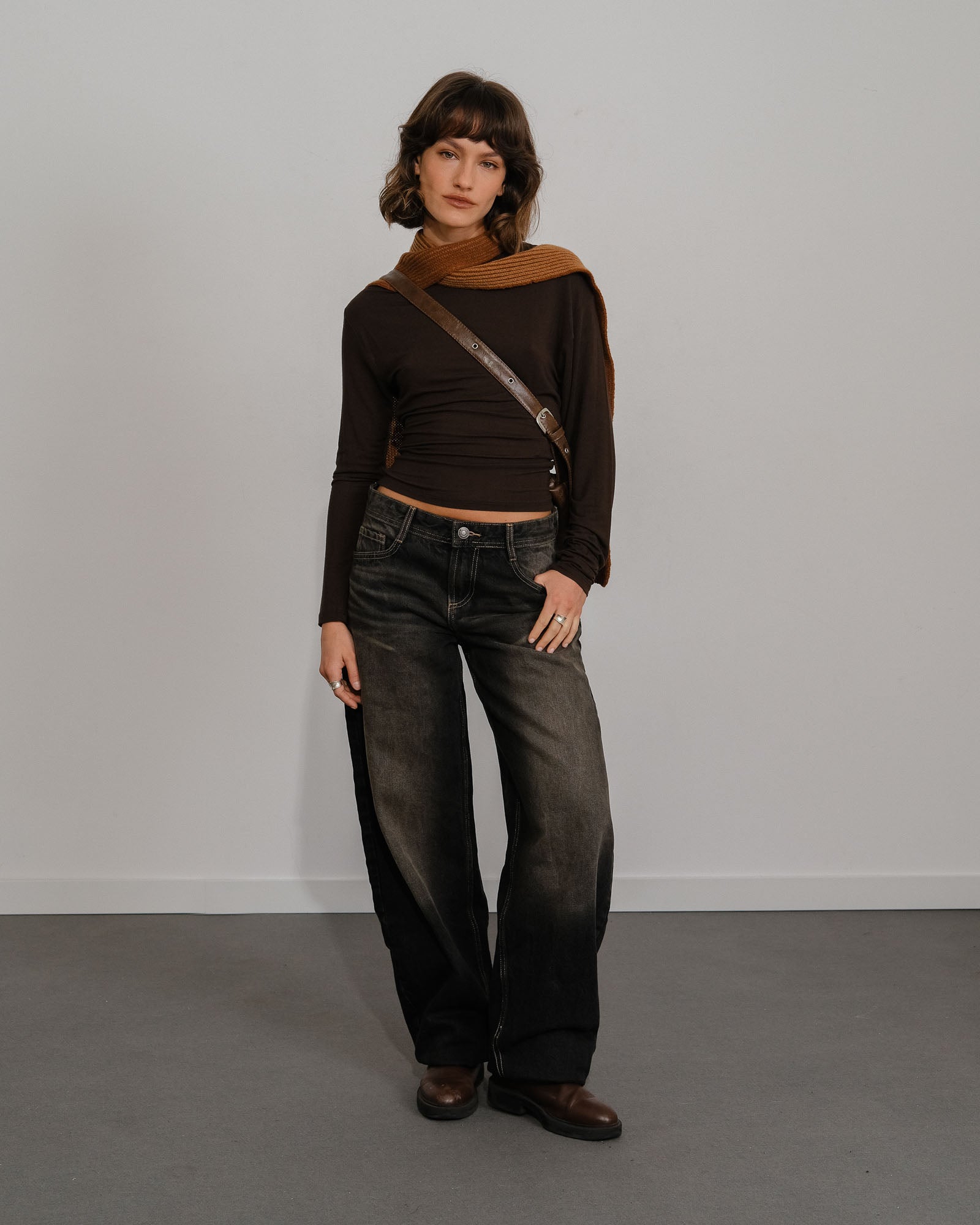 Écharpe Amaia Skinny - Marron