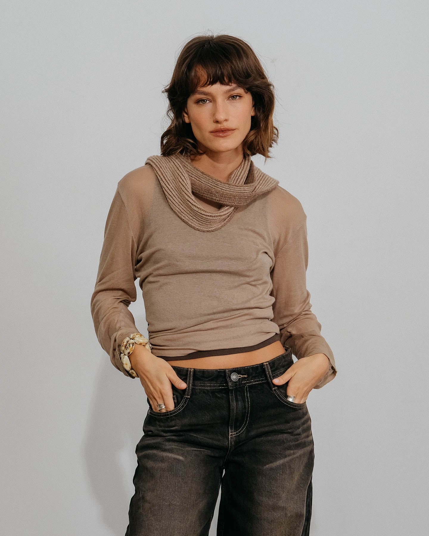 Écharpe Amaia Skinny - Pierre