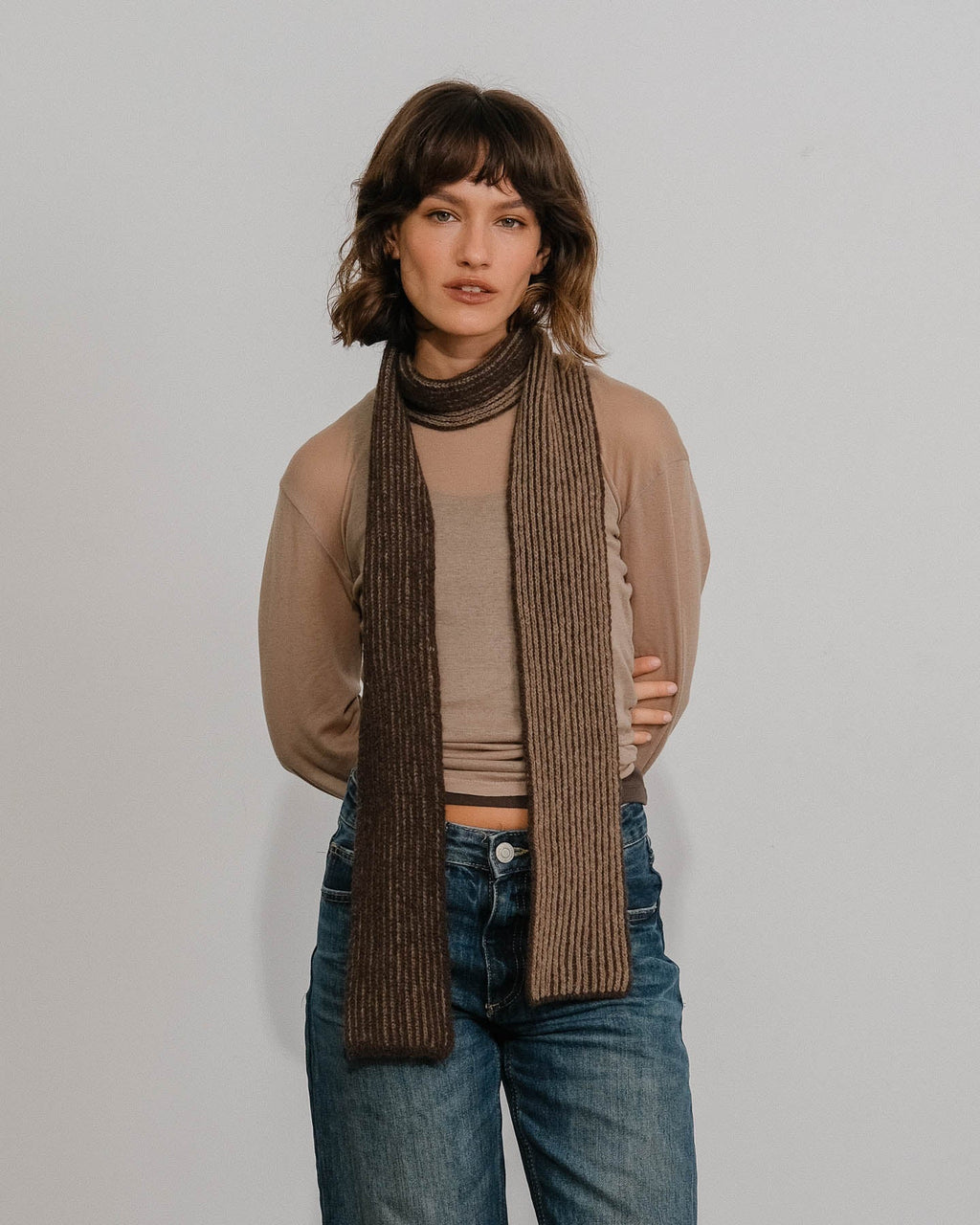 Écharpe Amaia Skinny - Chocolat