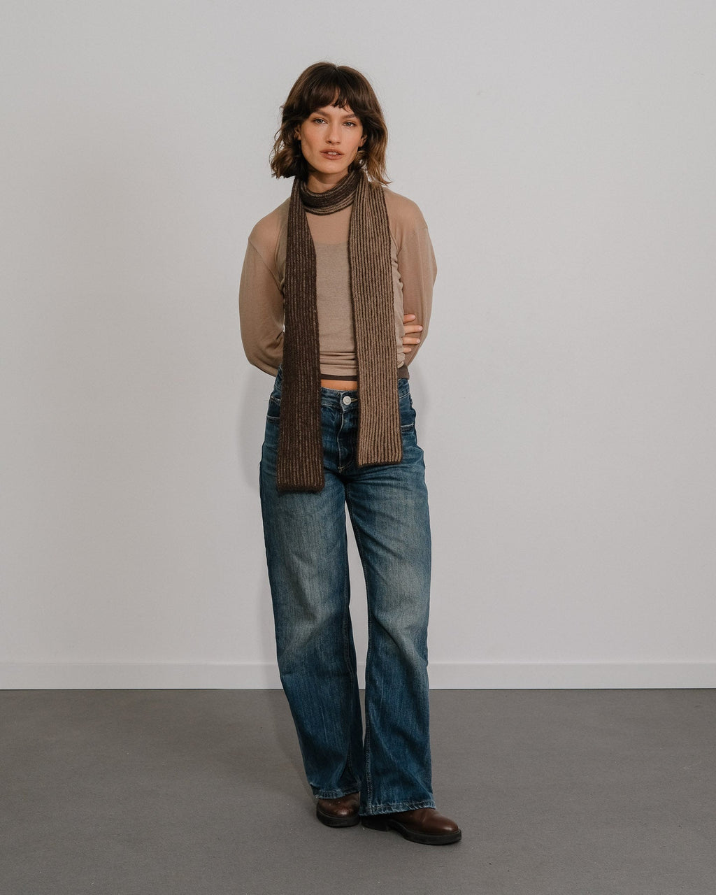 Écharpe Amaia Skinny - Chocolat
