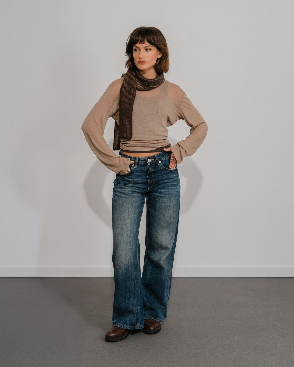 Écharpe Amaia Skinny - Chocolat