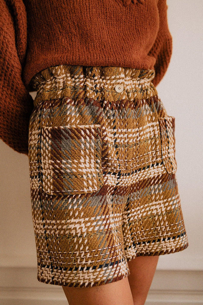 Short Carlota Tweed - Multicolor - Plume Paris - The Bradery