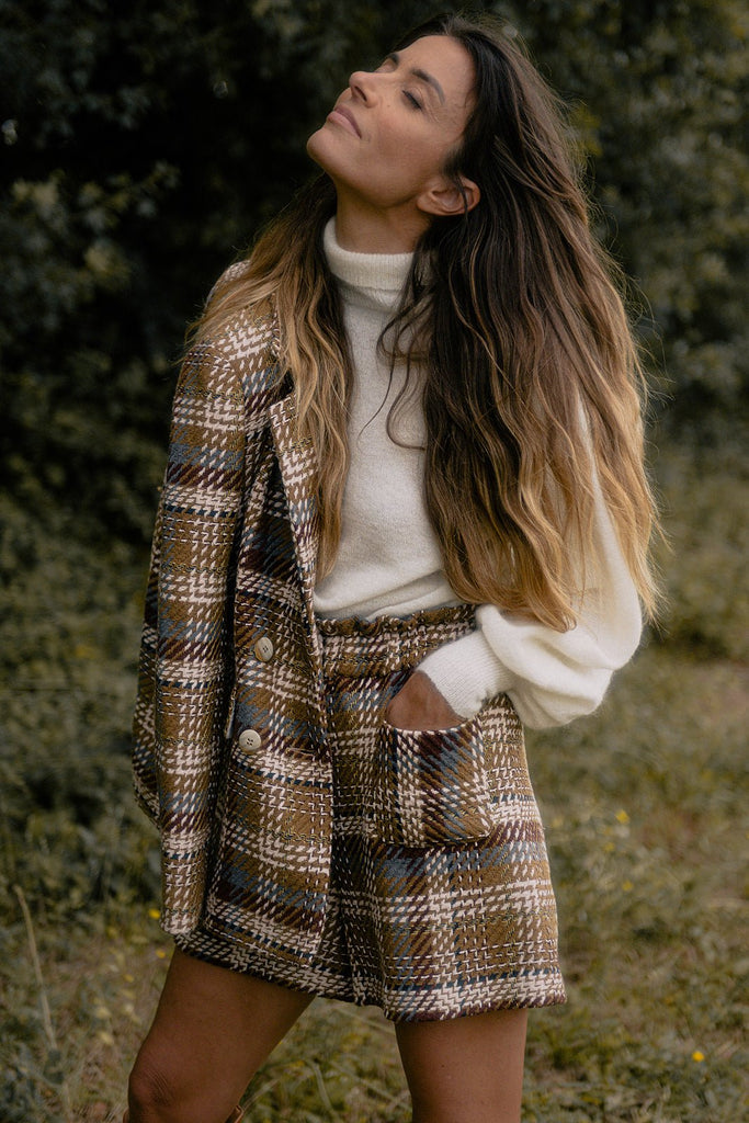 Short Carlota Tweed - Multicolor - Plume Paris - The Bradery