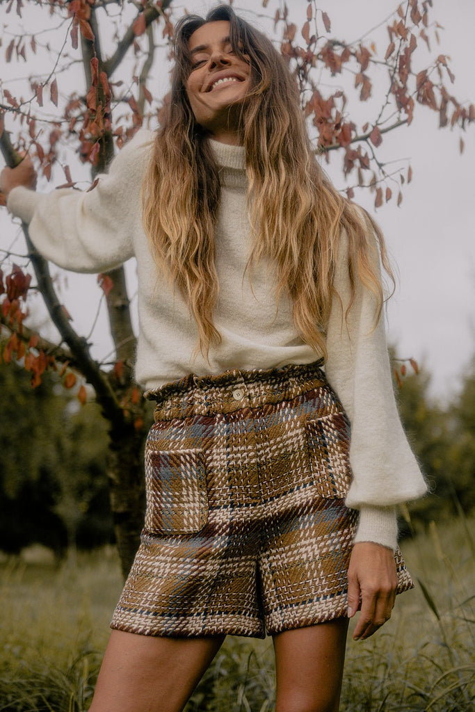 Short Carlota Tweed - Multicolor - Plume Paris - The Bradery