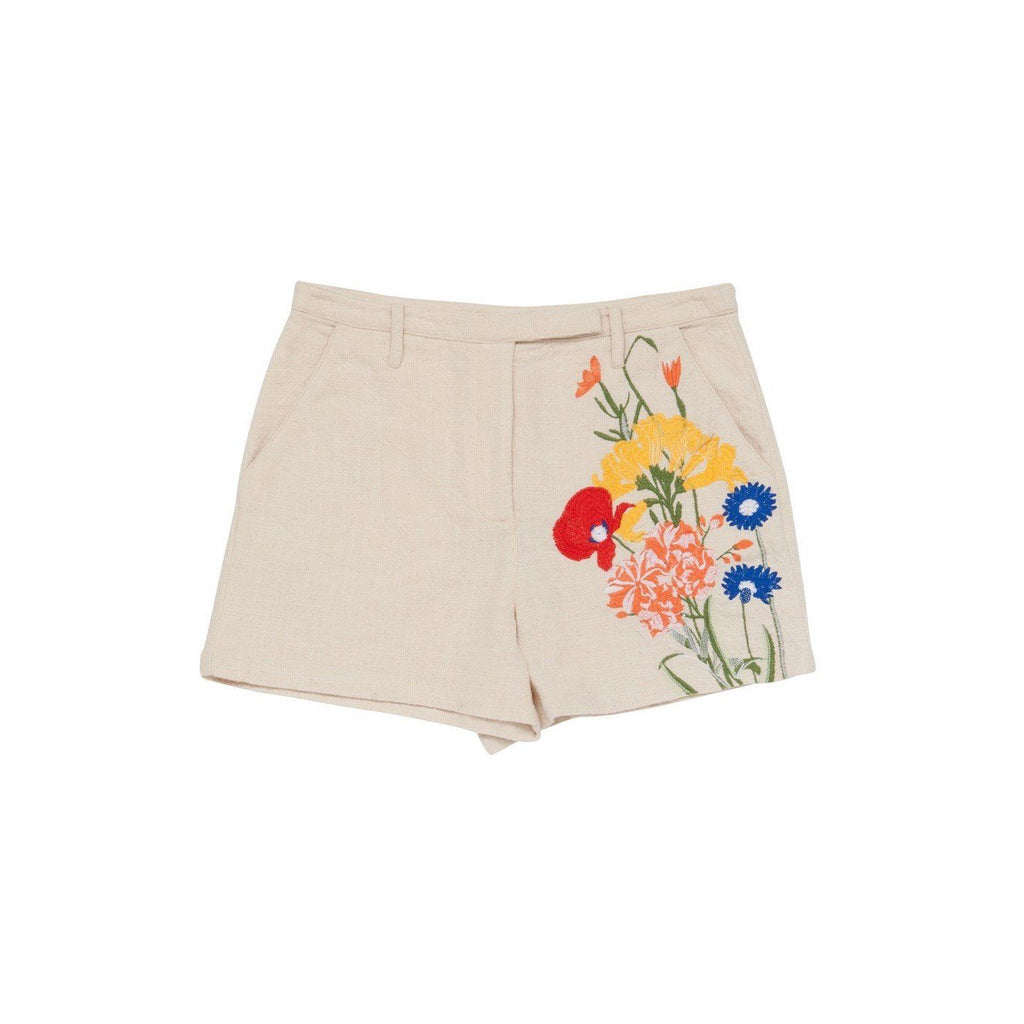 Short Pool Herbier White - Bas - Valentine Gauthier - The Bradery