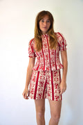 Short Gala Fleurs Rouge