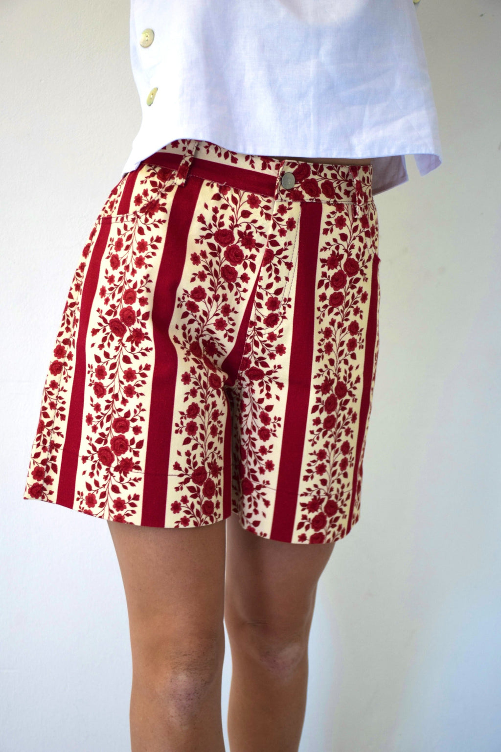 Short Gala Fleurs Rouge