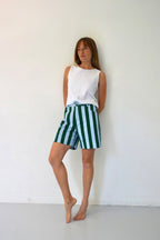 Short Gala Vert Et Bleu Clair