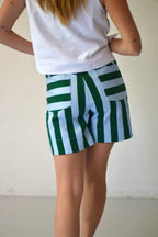 Short Gala Vert Et Bleu Clair