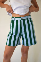 Short Gala Vert Et Bleu Clair