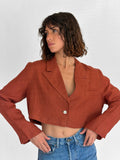 Veste Lin Simeon - Terracotta
