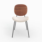 simone lot 2 chaises beige chine en bois
