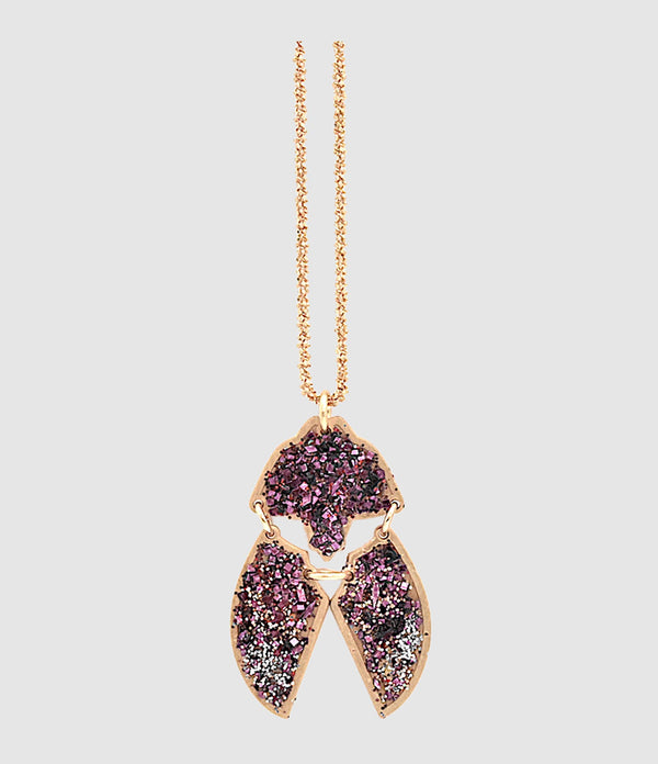 Lsonge - Collier Long Scarabée Khépri Xl Purple - Femme