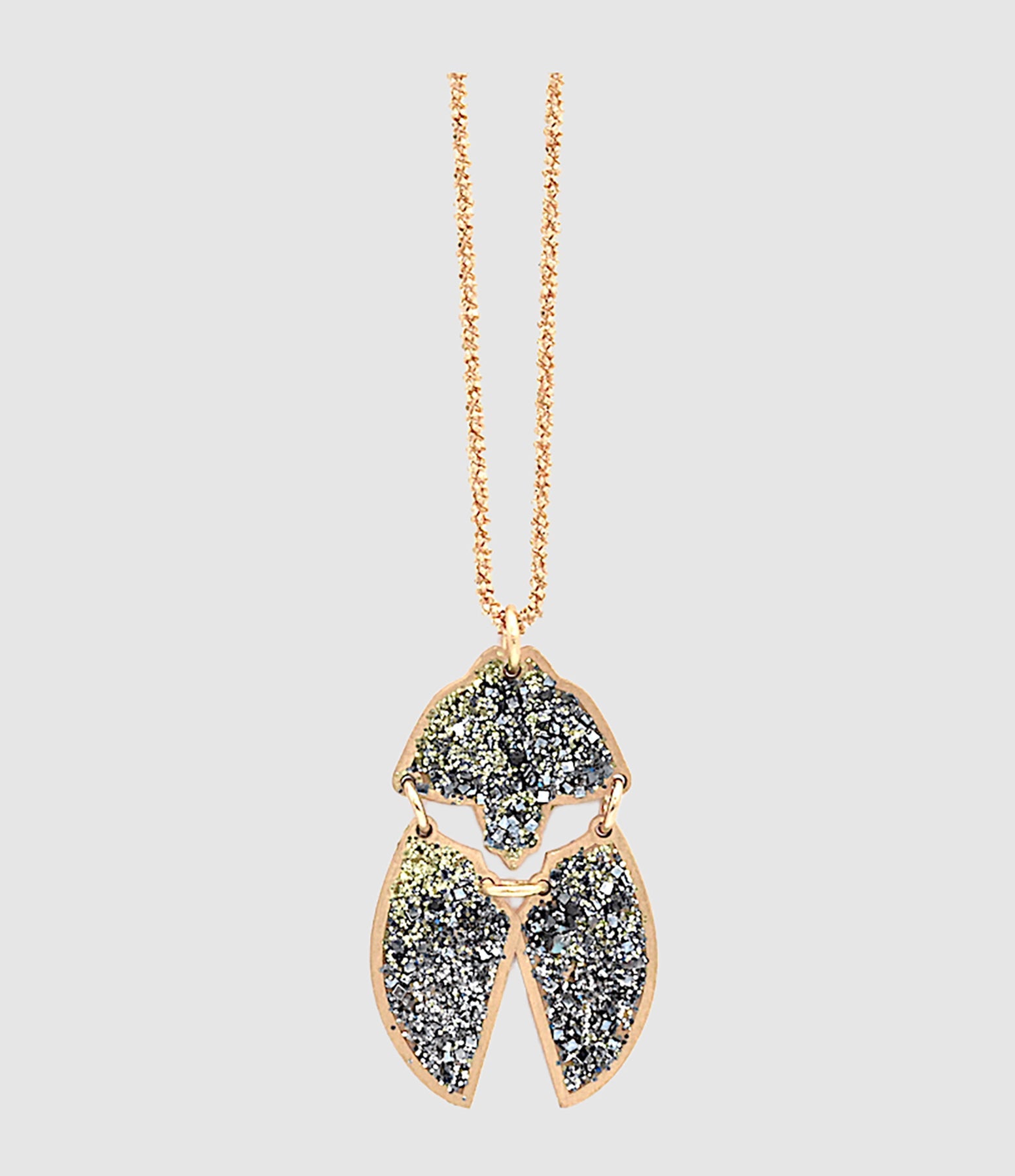 Lsonge - Collier Long Scarabée Khépri Xl Vert - Femme