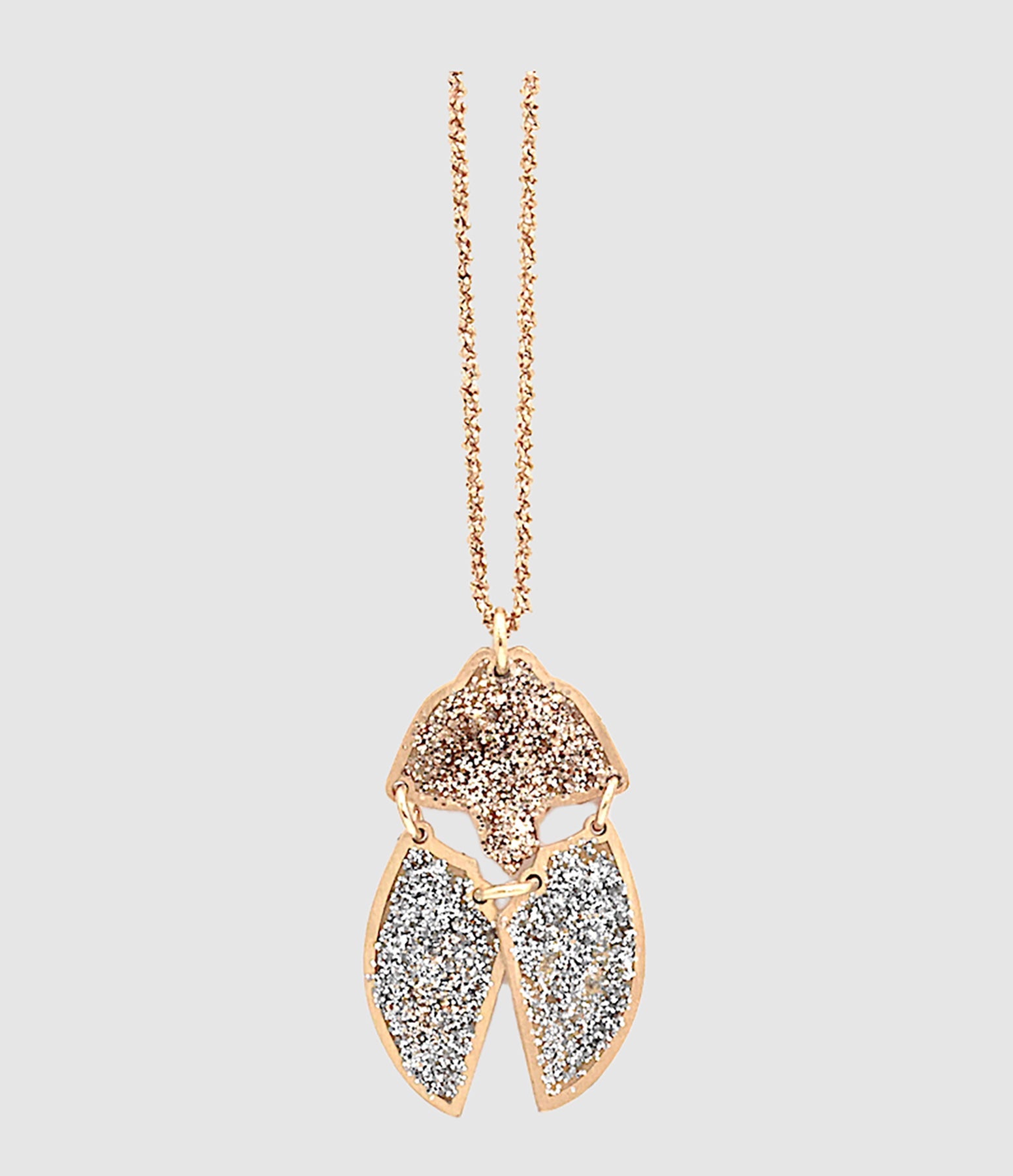 Lsonge - Collier Long Scarabée Khépri Xl Diamanté - Femme