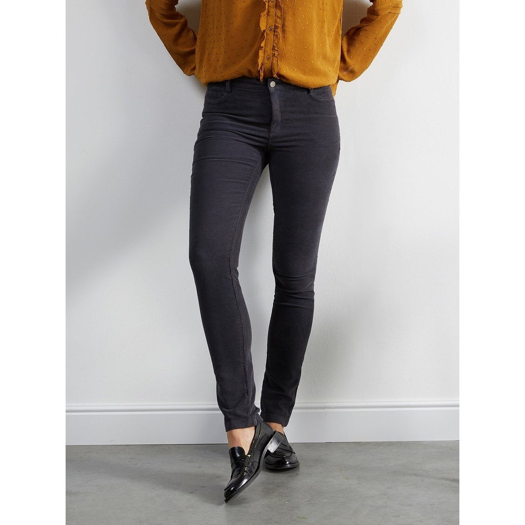 Slim En Velours Milleraies - Gris Fumé - Femme JEANS, PANTALONS ET SHORTS Cyrillus