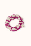 Small Chouchou Manjuk "Damier" - Fuchsia