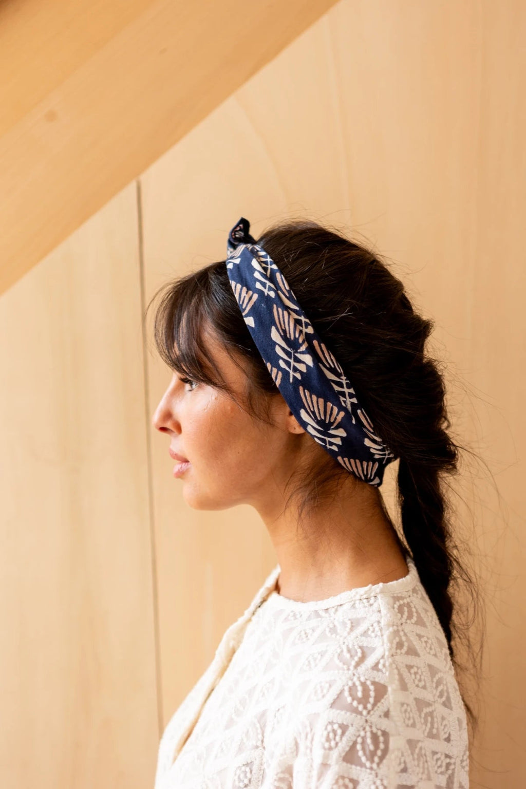 Small Foulard Manika "Tresse" - Graphite