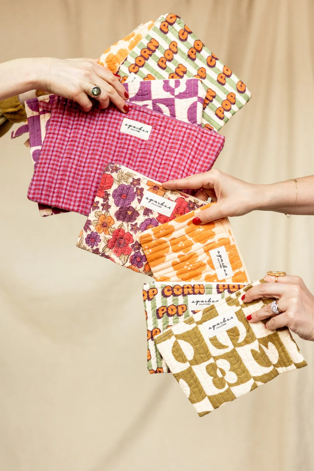 Small Pochette Sana "Khadi" - Fuchsia