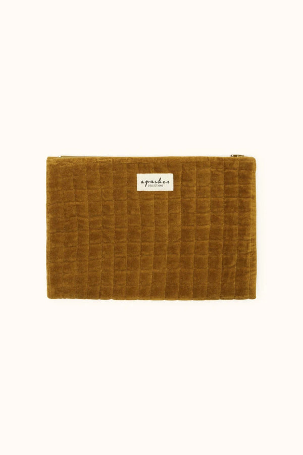 Small Pochette Sana "Velours" - Tapenade