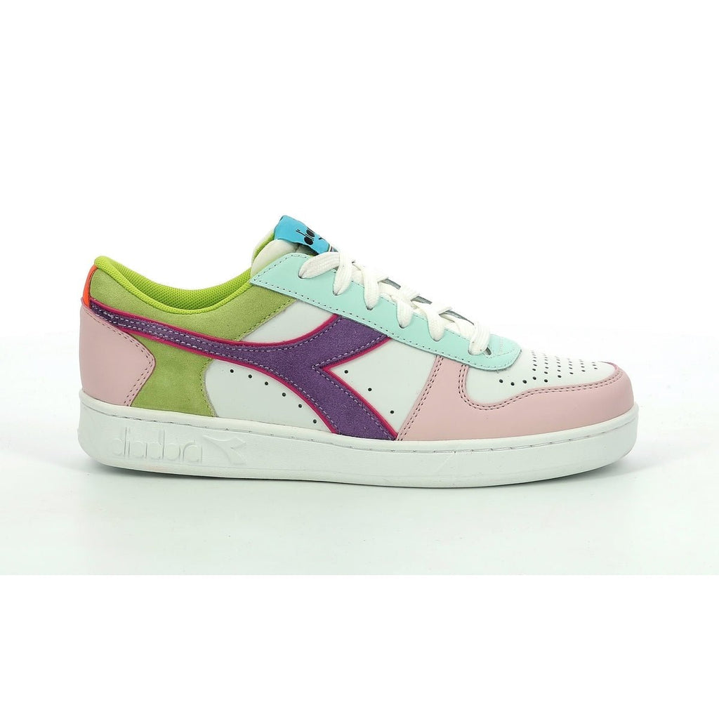Sneakers Bas Magic Bas Low W - White/Potpourri/Blue Gras - Femme - Diadora - The Bradery
